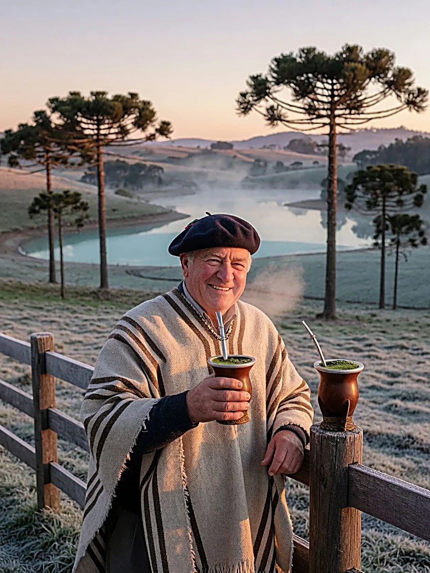 Chimarrão ao amanhecer