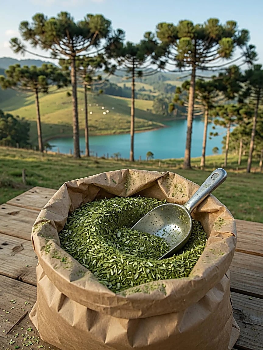 Erva-mate moída na hora