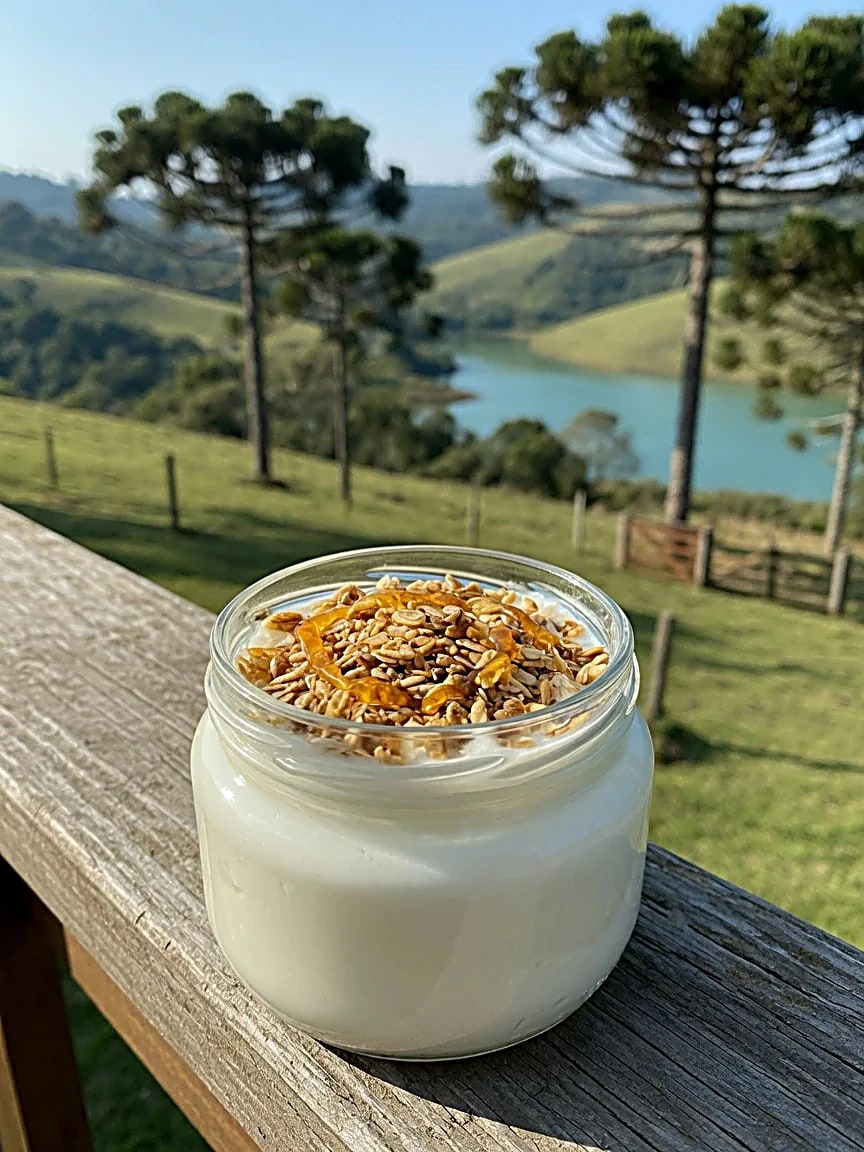 Iogurte natural com granola