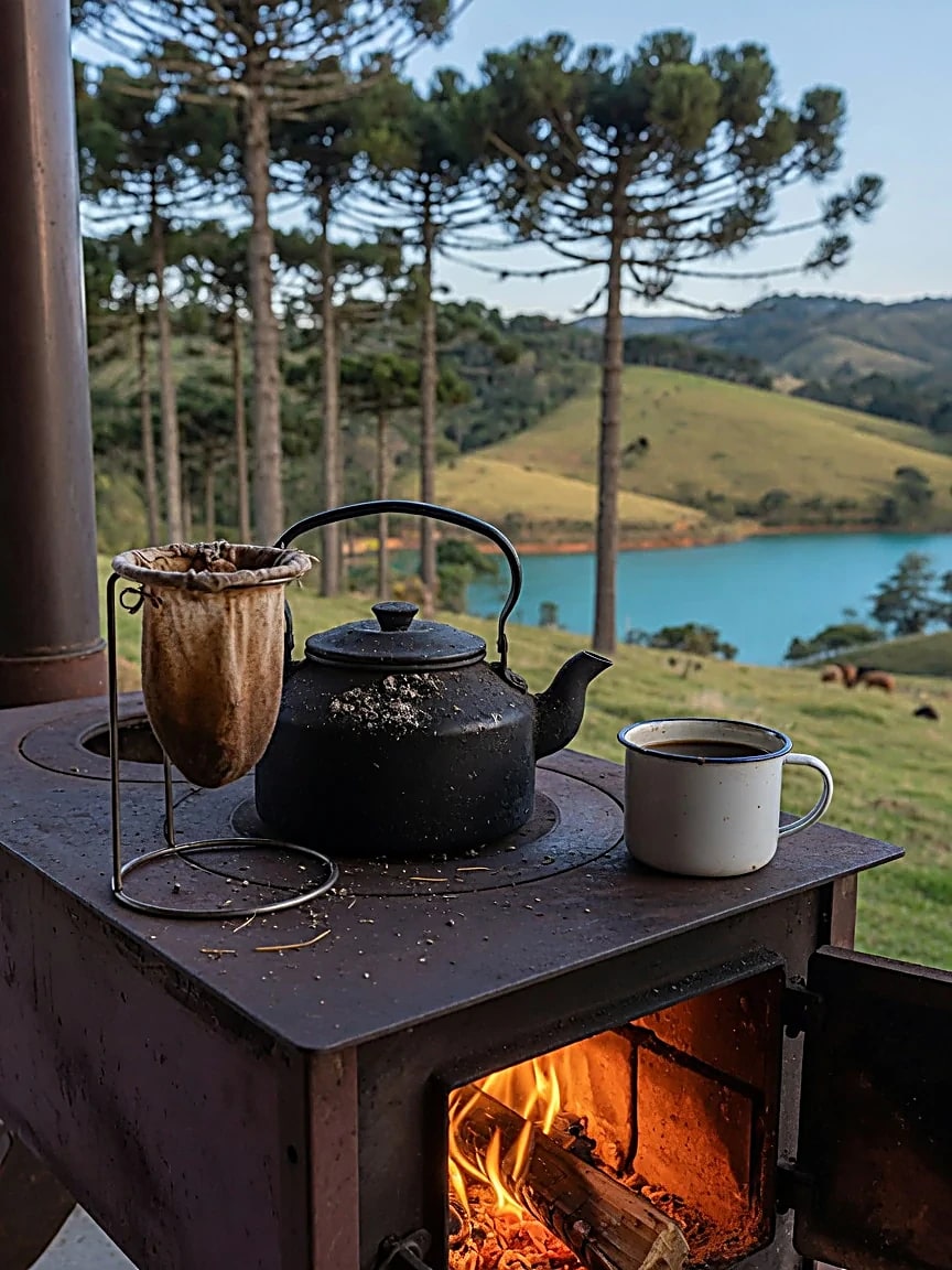Café no fogão a lenha