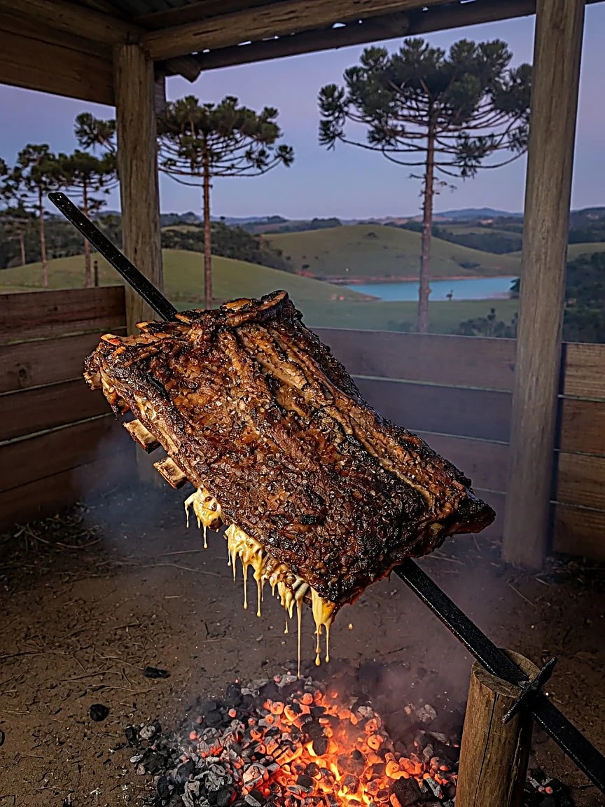 Costela de fogo de chão