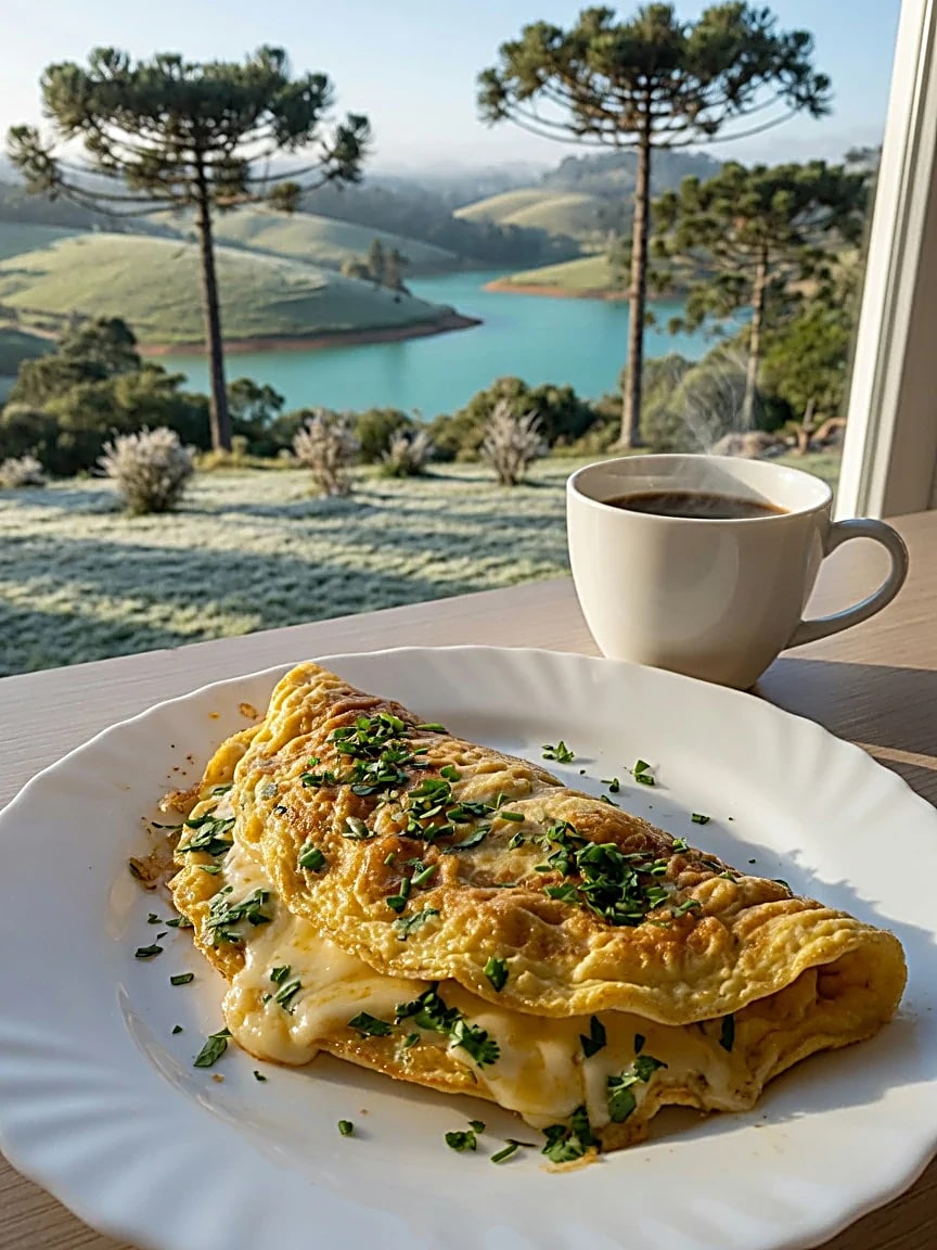 Omelete de queijo serrano