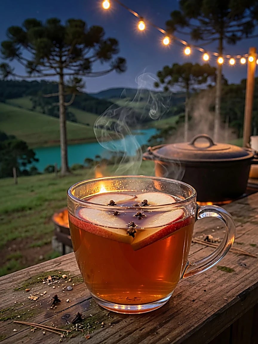 Chá de maçã com canela